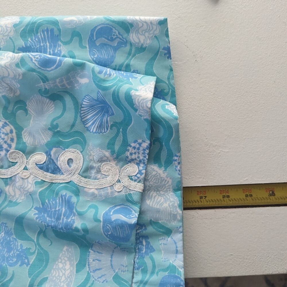 Women's Vintage Blue Seashell Lace Skirt Approx XL - Picture 8 of 9